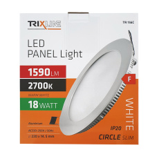 LED panel TRIXLINE TR 156C 18W, kruhový vestavný 2700K
