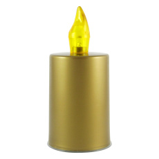 Náhrobná LED sviečka zlatá sv.- žltý plamienok LED BC LUX 177