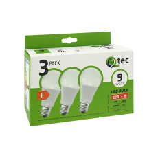 LED žiarovky 9W/828lm/A60/E27 neutrálna biela 3 PACK Qtec