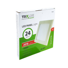 Podhľadové LED svietidlo TRIXLINE – prisadené štvorcové  24W neutrálna biela