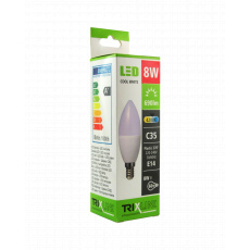 LED žiarovka 8W E14 C35 TRIXLINE neutrálna biela