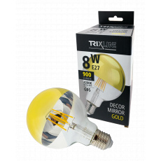 LED žiarovka Trixline DECOR MIRROR G95, 8W GOLD