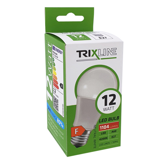 LED žiarovka Trixline 12W 1104lm E27 A60 neutrálna biela