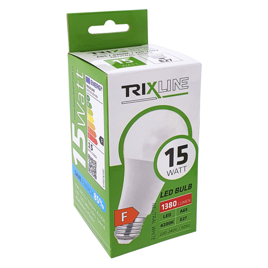 LED žiarovka Trixline 15W 1380lm E27 A65 neutrálna biela