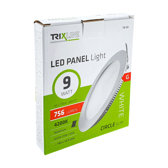 LED panel TRIXLINE TR 101 9W, kruhový vstavaný 4200K