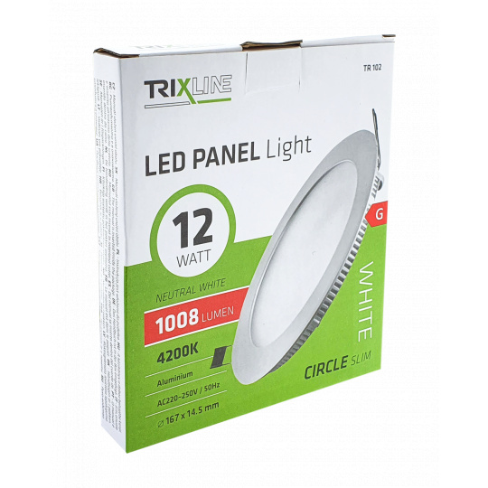 LED panel TRIXLINE TR 102 12W, kruhový vstavaný 4200K