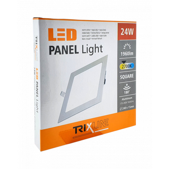 LED panel TRIXLINE 24W, štvorec vstavaný 2700K