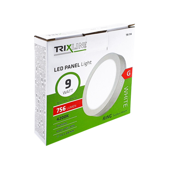Podhľadové LED svietidlo TRIXLINE – prisadené kruhové 9W neutrálna biela