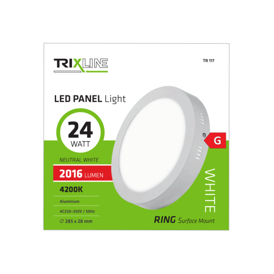 LED panel TRIXLINE TR 117 24W, kruhový prisadený 4200K