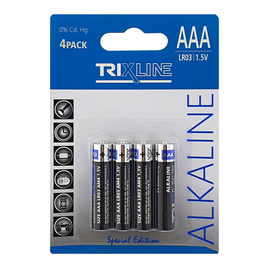 Trixline alkalická mikrotužková AAA batéria 1,5V LR03