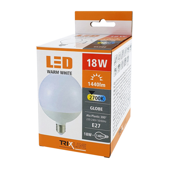 LED žiarovka 18W G120 E27 teplá biela