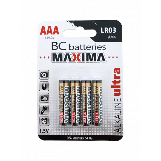 BC batteries MAXIMA alkalická mikrotužková batéria 1,5 V LR03