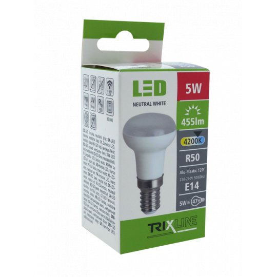 LED žiarovka BC TR 5W E14 R50 neutrálna biela