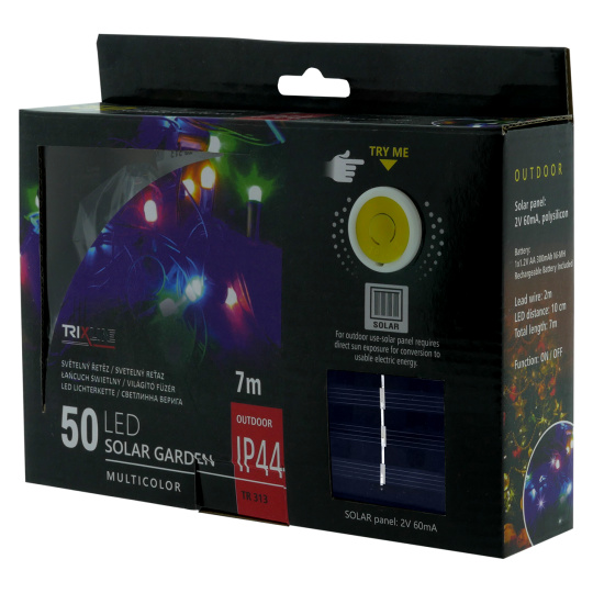 Solárna vianočná LED reťaz TR 318 multicolor