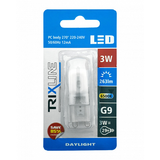 LED žiarovka BC TR 3W G9 denná biela