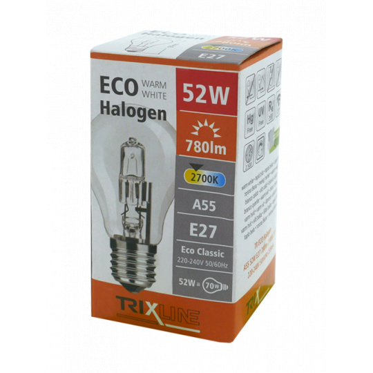 Halogénová žiarovka BC 52W E27 teplá biela