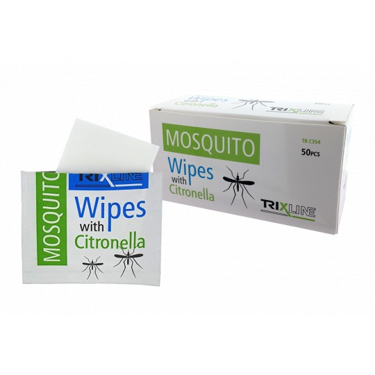 Wipes with Citronella  Mosquito (krabička 50ks) vlhčené utierky TRIXLINE TR C 354 